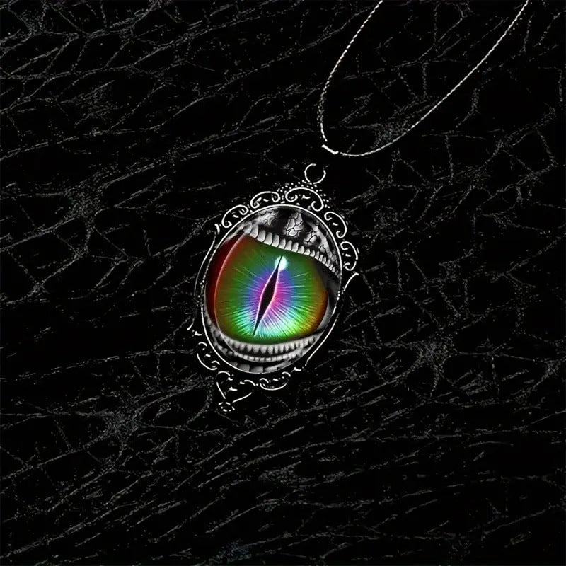 Wholesale Gothic Punk Black Devil Eye Necklace